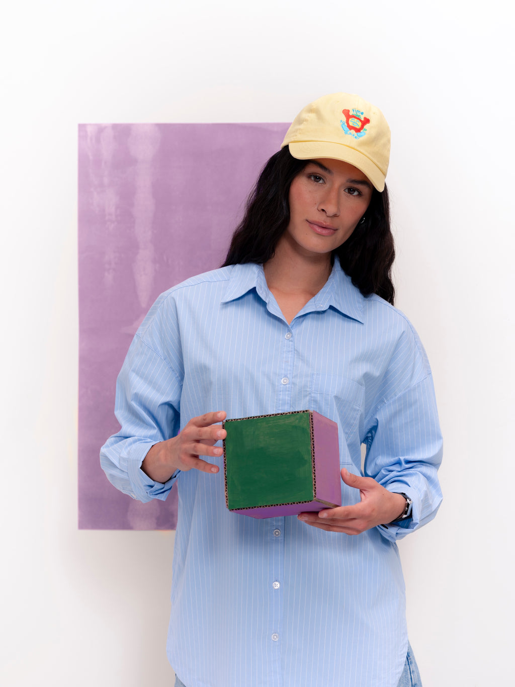 Clock in cap