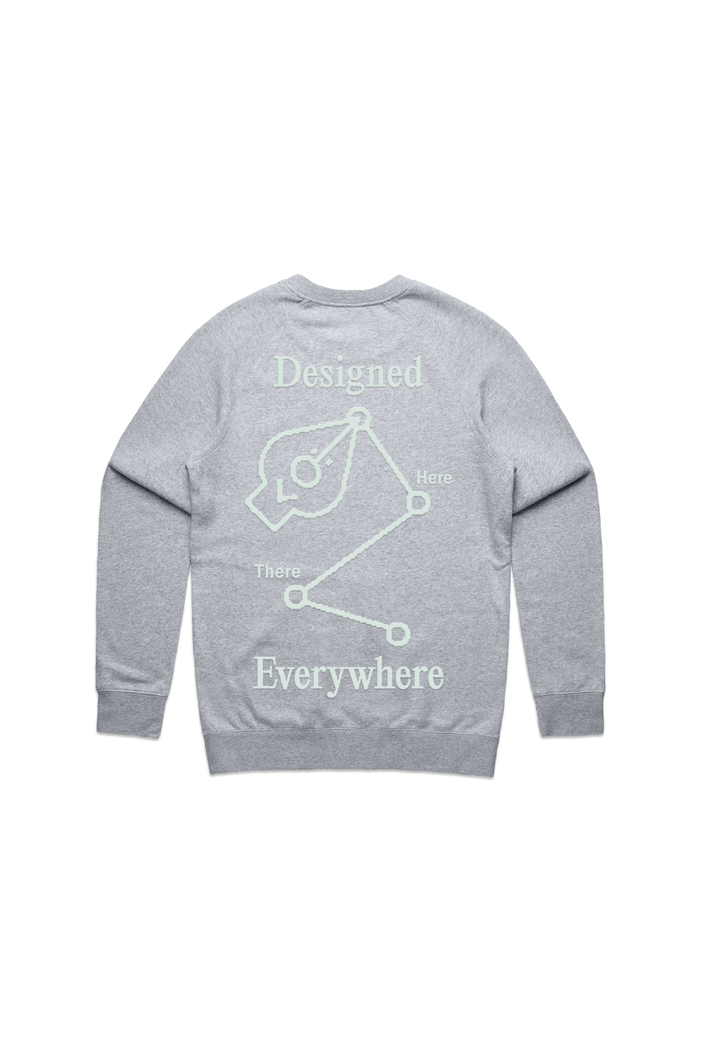 Here, there, everywhere crewneck